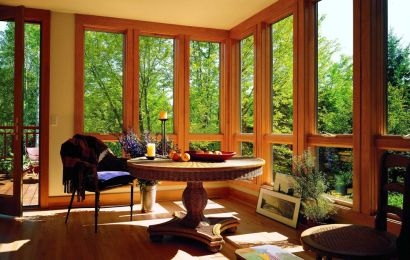 Casas con ventanas de madera