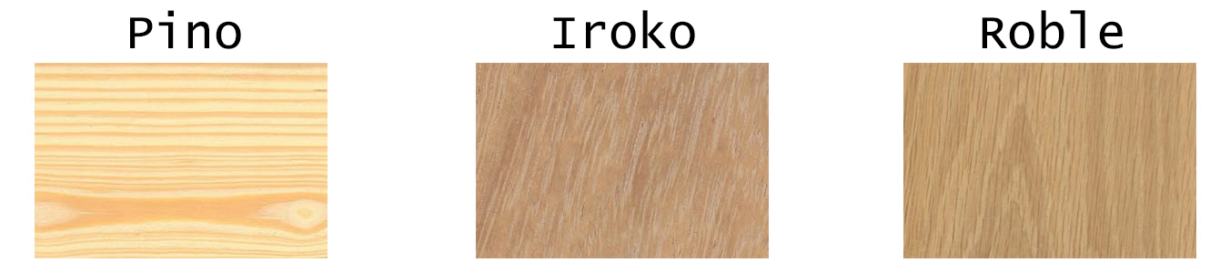 Ventanas de madera de pino, roble o iroko