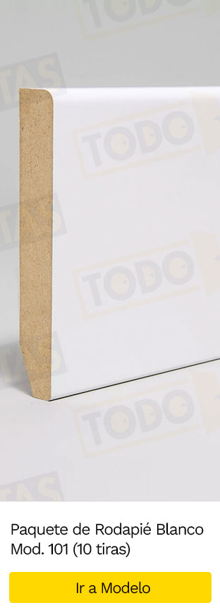 Paquete de Rodapié Blanco Mod. 101 (10 tiras)