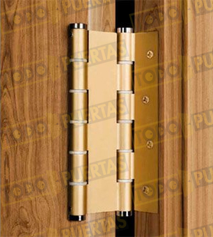 Bisagra de color dorado para Puertas de Vaivén