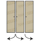 TRES Hojas apertura ESTIRA DERECHA