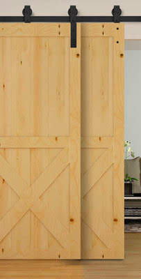 Guía Doble para Puerta Corredera de Granero (NEGRA)