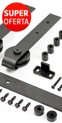 Guía Rústica para Puerta Corredera de tipo Granero (NEGRA)