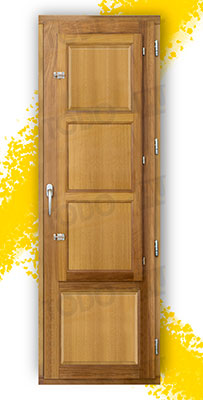 Balconera 200 cm alto de Madera Natural de Iroko Mod. Huesca V1 Barniz