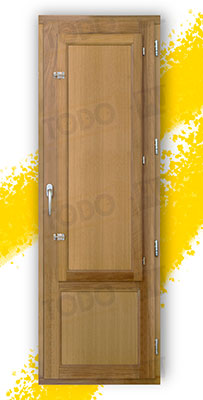 Balconera 200 cm alto de Madera Natural de Iroko Mod. Huelva V1 Crudo