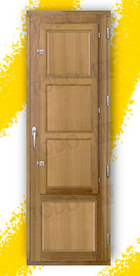 Balconera 200 cm alto de Madera Natural de Iroko Mod. Huesca V1 Crudo