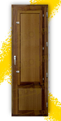 Balconera 200 cm alto de Madera Natural de Iroko Mod. Huelva V1 Teñida