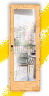 Balconera Grande de Madera Natural de Pino Mod. V1 Barniz