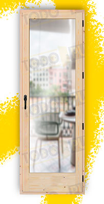 Balconera Grande de Madera Natural de Pino Mod. V1 Crudo