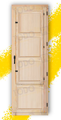 Balconera 200 cm alto de Madera Natural de Pino Mod. Huesca V1 Crudo