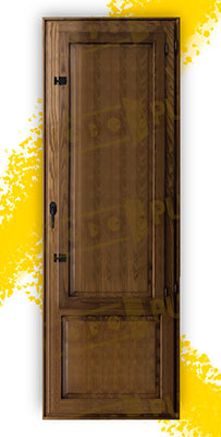 Balconera 200 cm alto de Madera Natural de Pino Mod. Huelva V1 Teñida