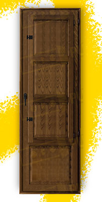 Balconera 200 cm alto de Madera Natural de Pino Mod. Huesca V1 Teñida