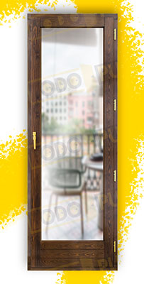 Balconera Grande de Madera Natural de Pino Mod. V1 Teñida