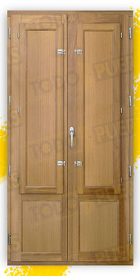 Balconera Grande de Madera Natural de Iroko Mod. Huelva V2 Crudo