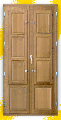 Balconera Grande de Madera Natural de Iroko Mod. Huesca V2 Crudo