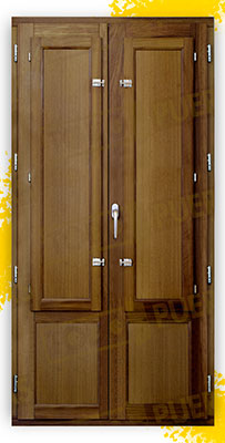 Balconera 200 cm alto de Madera Natural de Iroko Mod. Huelva V2 Teñida