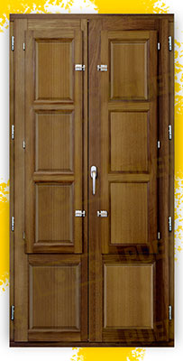 Balconera 200 cm alto de Madera Natural de Iroko Mod. Huesca V2 Teñida