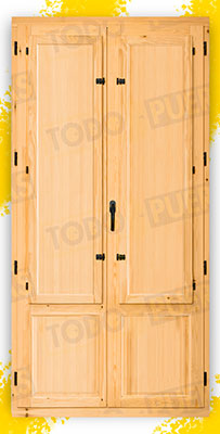 Balconera 200 cm alto de Madera Natural de Pino Mod. Huelva V2 Barniz