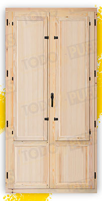 Balconera Grande de Madera Natural de Pino Mod. Huelva V2 Crudo