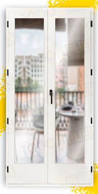 Balconera 200 cm alto de Madera Natural de Pino Mod. V2 Lacada