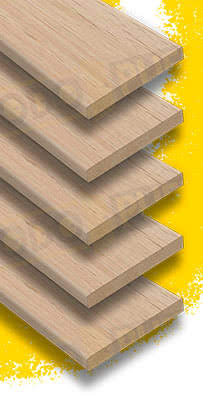 Pack de 5 tapetas Macizas de MDF Acabado Haya Barnizada de 2200x70x10 mm