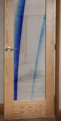 Cristal Mod. Toom Azul para Puertas de Interior