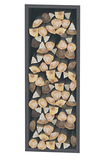 Leñero Empotrable Negro Mod. 376 Silueta de Bronpi