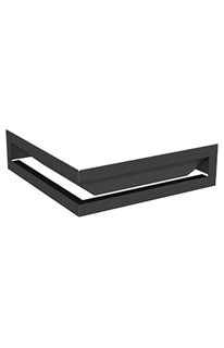 Dos Rejillas Simples Negras de Chimenea para Esquina Mod. RE de Bronpi