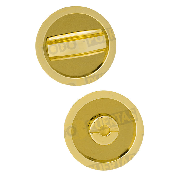 Uñero Mod. 5200 Redondo Dorado con Condena para Puerta Corredera