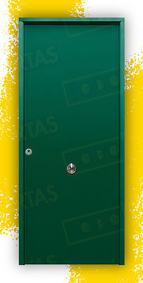 Puerta Acorazada 1110 Sagacor 100 Verde Musgo 6005 (Dos Caras Iguales)