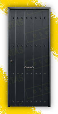 Puerta Acorazada 1150 CL Sagacor 100 Gris Oxidon (Dos Caras Iguales)