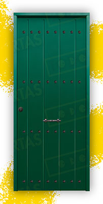 Puerta Acorazada 1150 CL Sagacor 100 Verde Musgo 6005 (Dos Caras Iguales)