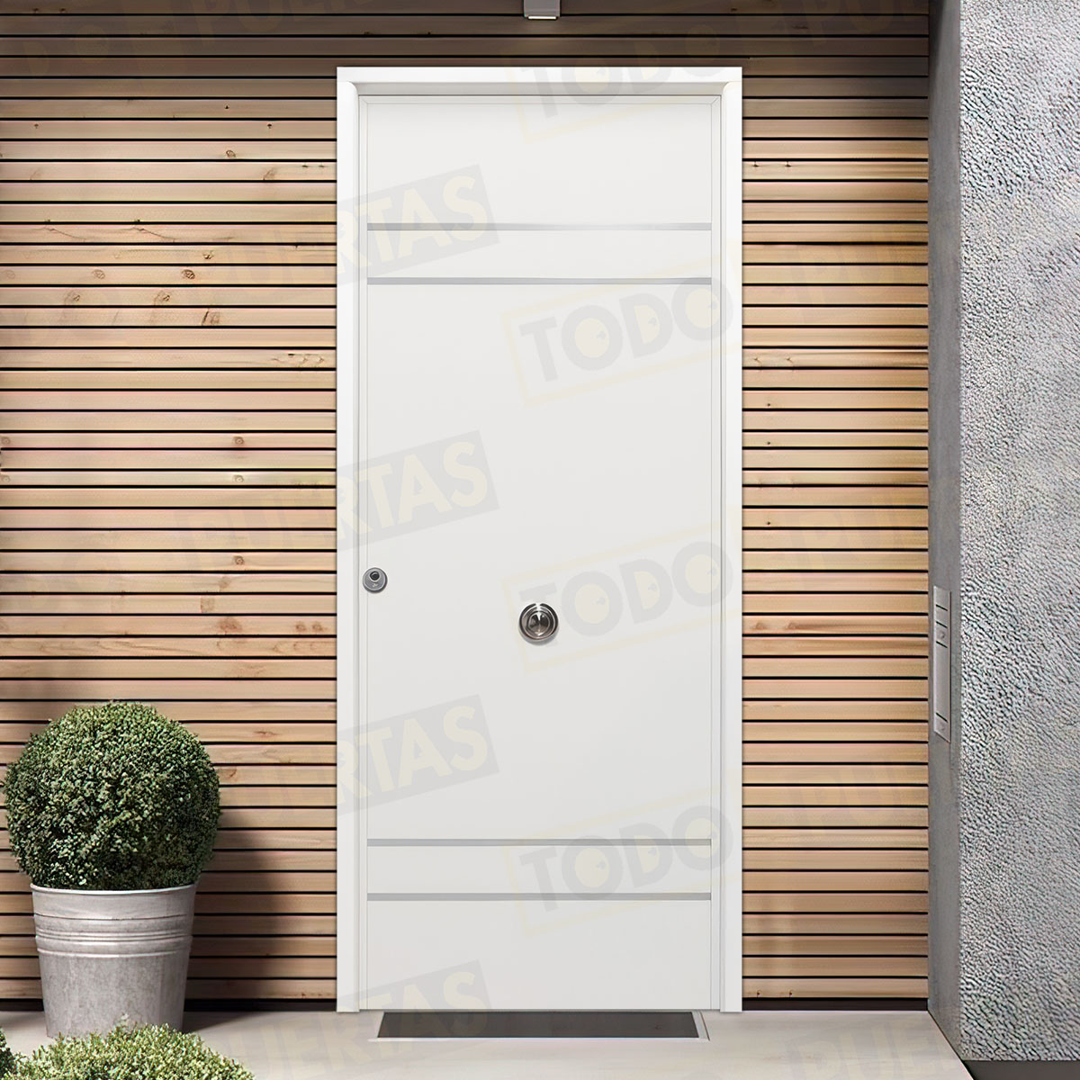 Puerta Acorazada Azalea FM Sagacor 100 Blanca (Dos Caras Iguales)