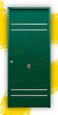 Puerta Acorazada Azalea FM Sagacor 100 Verde Musgo 6005 (Dos Caras Iguales)