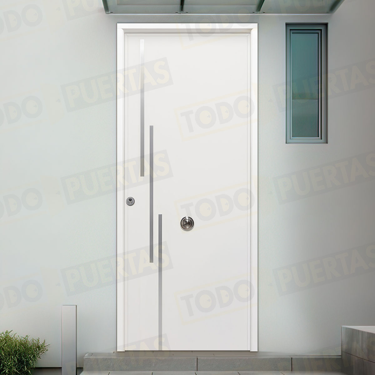 Puerta Acorazada Camelia FM Sagacor 100 Blanca (Dos Caras Iguales)