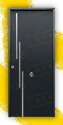 Puerta Acorazada Camelia FM Sagacor 100 Gris Oxidon (Dos Caras Iguales)