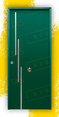 Puerta Acorazada Camelia FM Sagacor 100 Verde Musgo 6005 (Dos Caras Iguales)