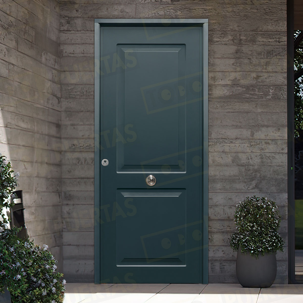 Puerta Acorazada Clásica Sagacor 100 Gris Antracita 7016 (Dos Caras Iguales)