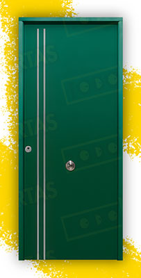 Puerta Acorazada Iris FM Sagacor 100 Verde Musgo 6005 (Dos Caras Iguales)