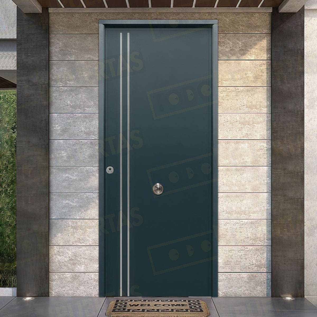 Puerta Acorazada Iris FM Sagacor 100 Gris Antracita 7016 (Dos Caras Iguales)