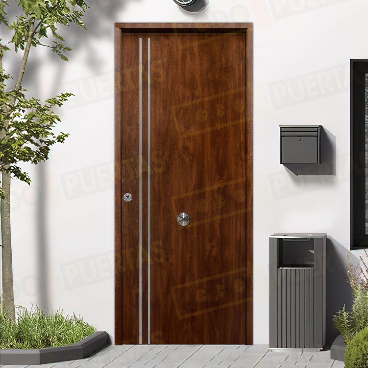 Puerta Acorazada Iris FM Sagacor 100 Roble Viejo (Dos Caras Iguales)