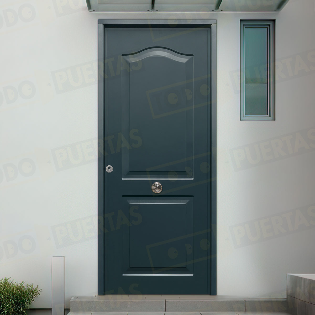 Puerta Acorazada Semiprovenzal Sagacor 100 Gris Antracita 7016 (Dos Caras Iguales)