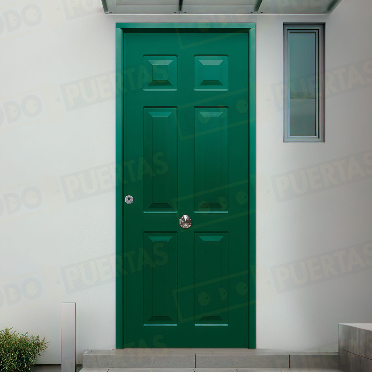 Puerta Acorazada Yedra Sagacor 100 Verde Musgo 6005 (Dos Caras Iguales)