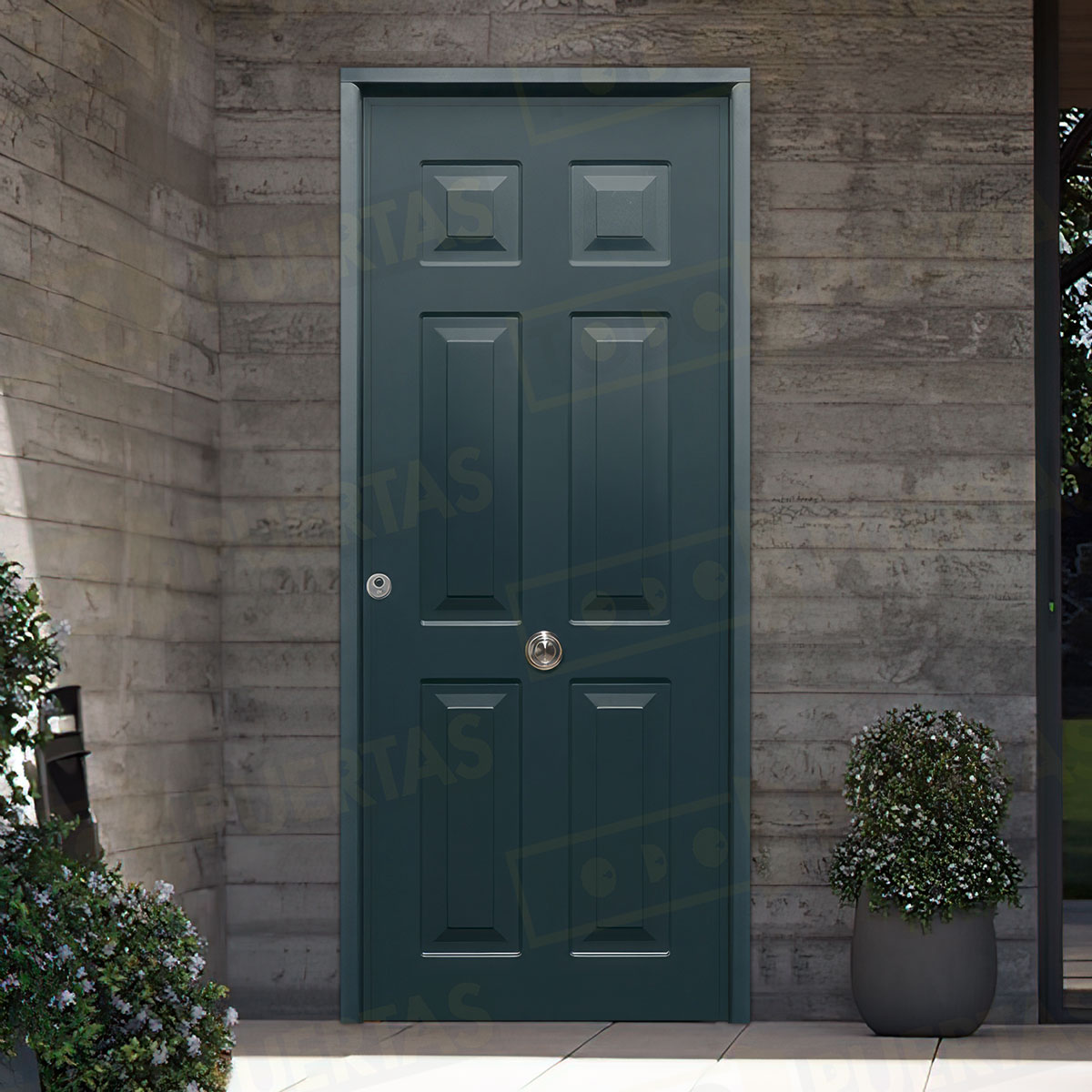 Puerta Acorazada Yedra Sagacor 100 Gris Antracita 7016 (Dos Caras Iguales)