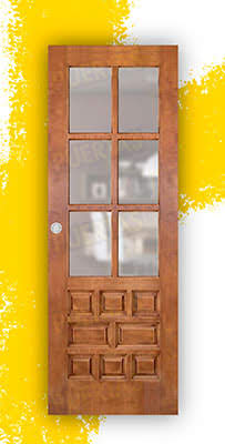 Puerta Corredera Mod. Castellana tinte ZV6