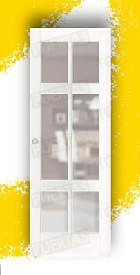 Puerta Corredera Mod. Hernández V Lacada Blanca