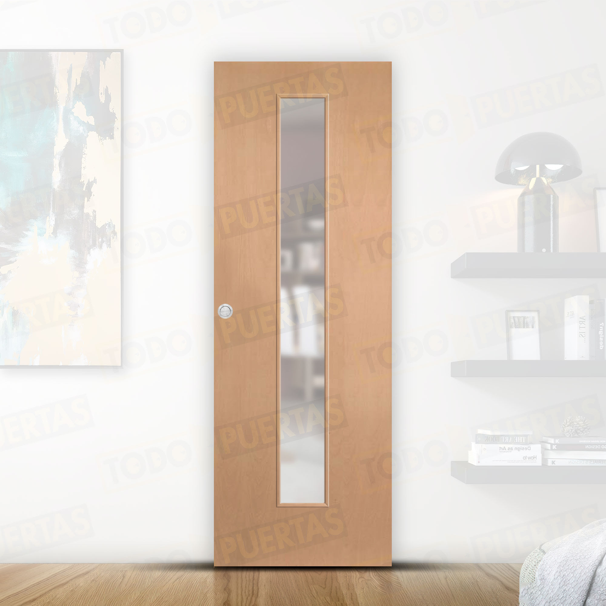 Puerta Corredera Aligerada Mod. Islandia Haya V1C