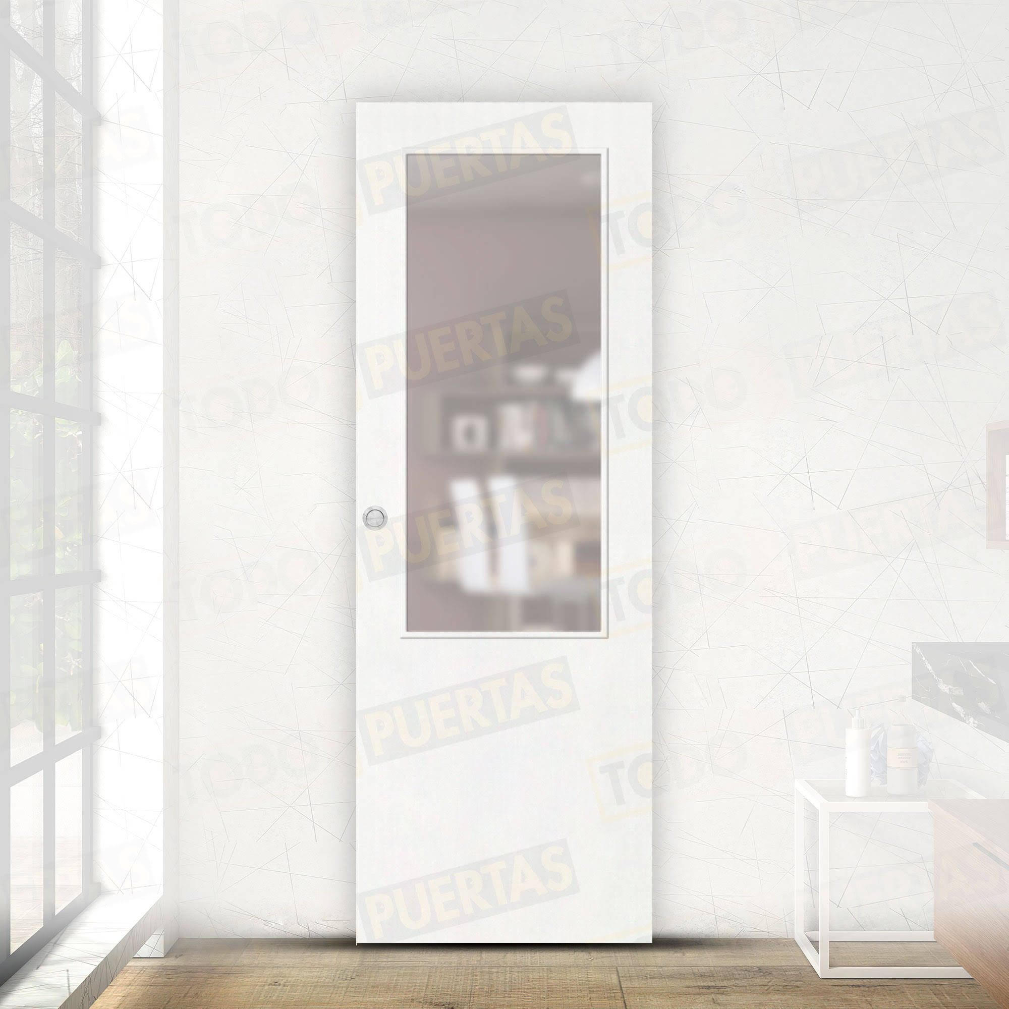 Puerta Corredera Aligerada Blanca Mod. Kenia ZV1