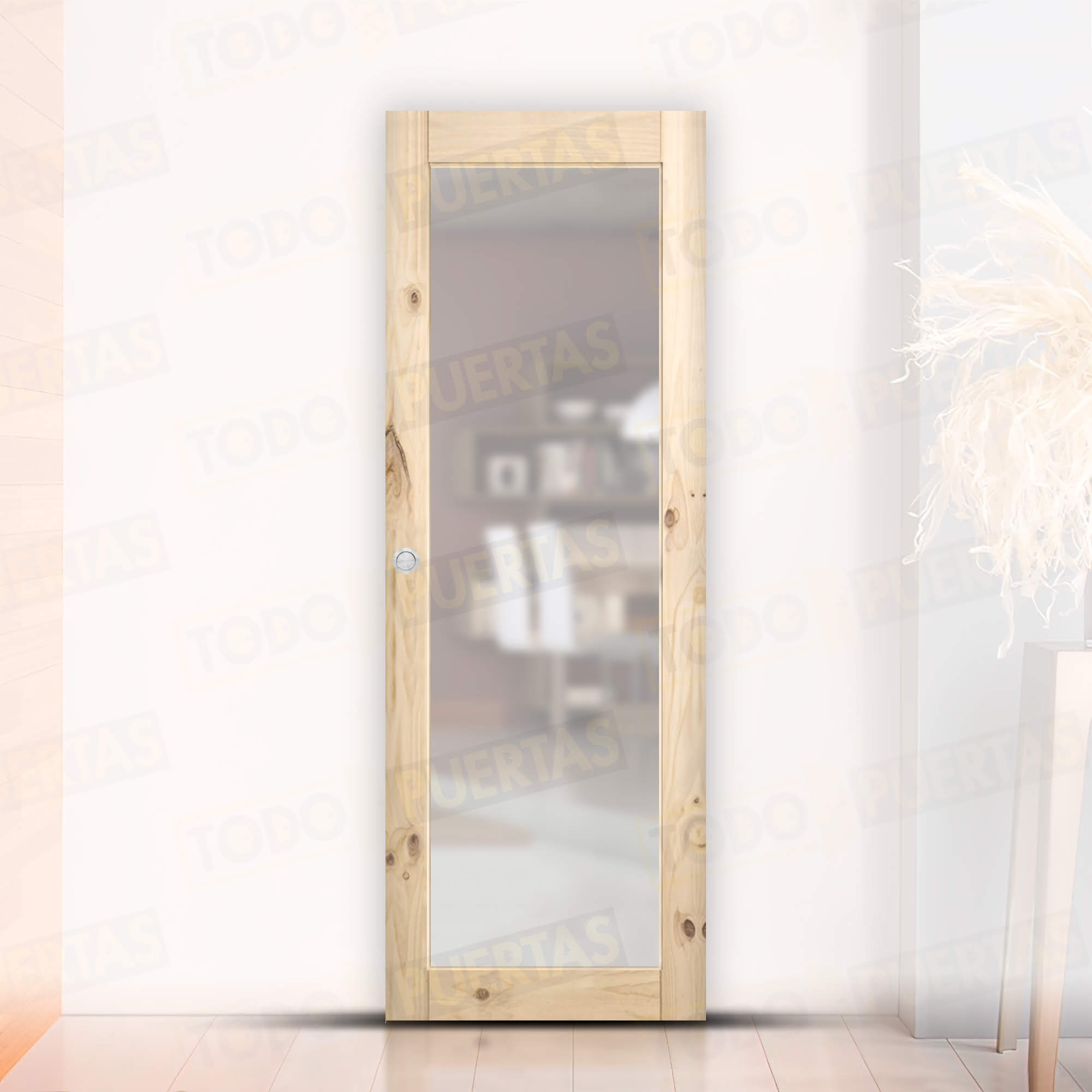 Puerta Corredera de Granero Pino Macizo Mod. GR005 V1 (CRUDO)