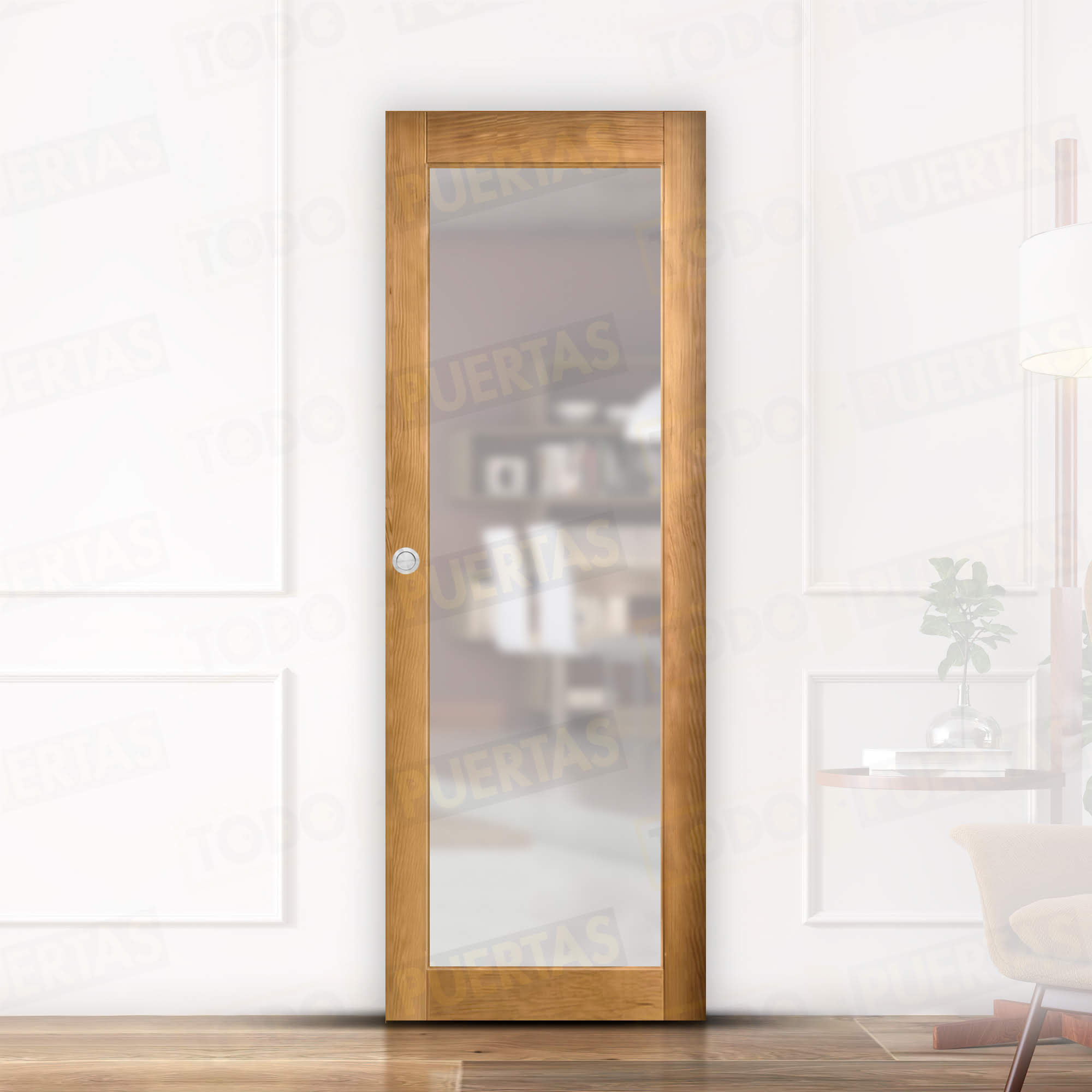 Puerta Corredera de Granero Pino Macizo Mod. GR005 Tenida V1